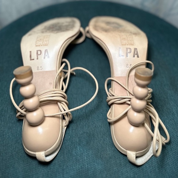 LPA | Mel Lace Up Ankle Heel In Nude Size: 8.5 - Picture 7 of 7